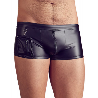 BOXER UOMO ELASTICIZZATI CON ZIP E TASCA "NEK" COLORE NERO